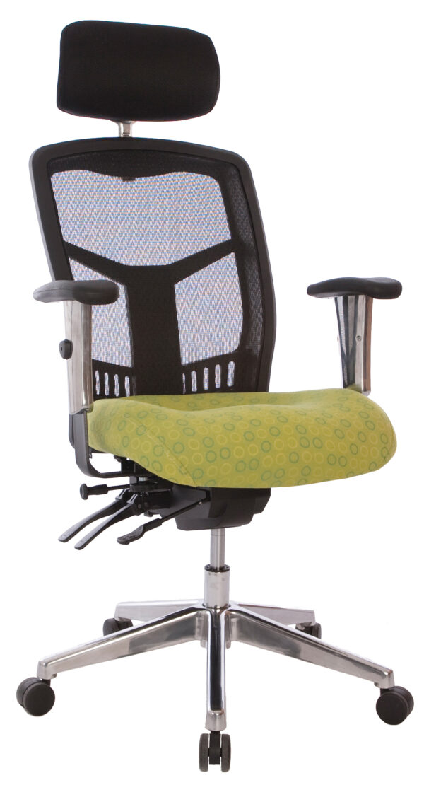 Multi 4 Lever Multi Shift Chair High Mesh Back With Headrest