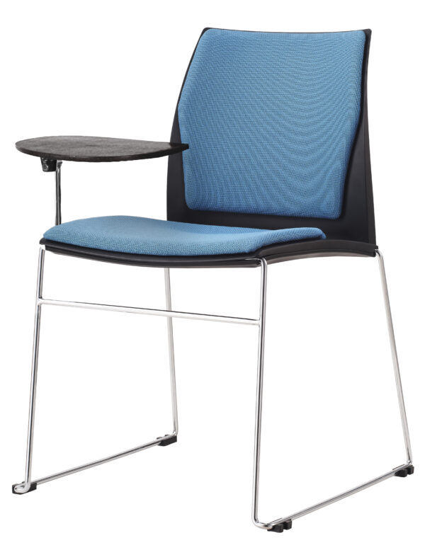Vinn Hospitality Chair Sled Base Plastic Back With Tablet Arm