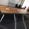 long table with wooden table top and ibiza legs