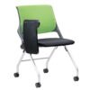 fabric chair with right adjustable tablet arm