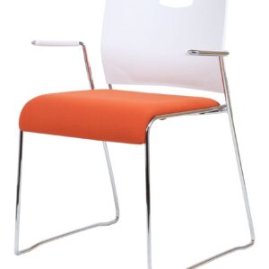 sled base plastic chair with arms