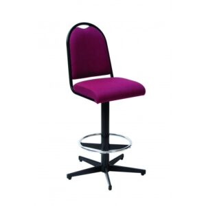 fabric drafting stool with backrest