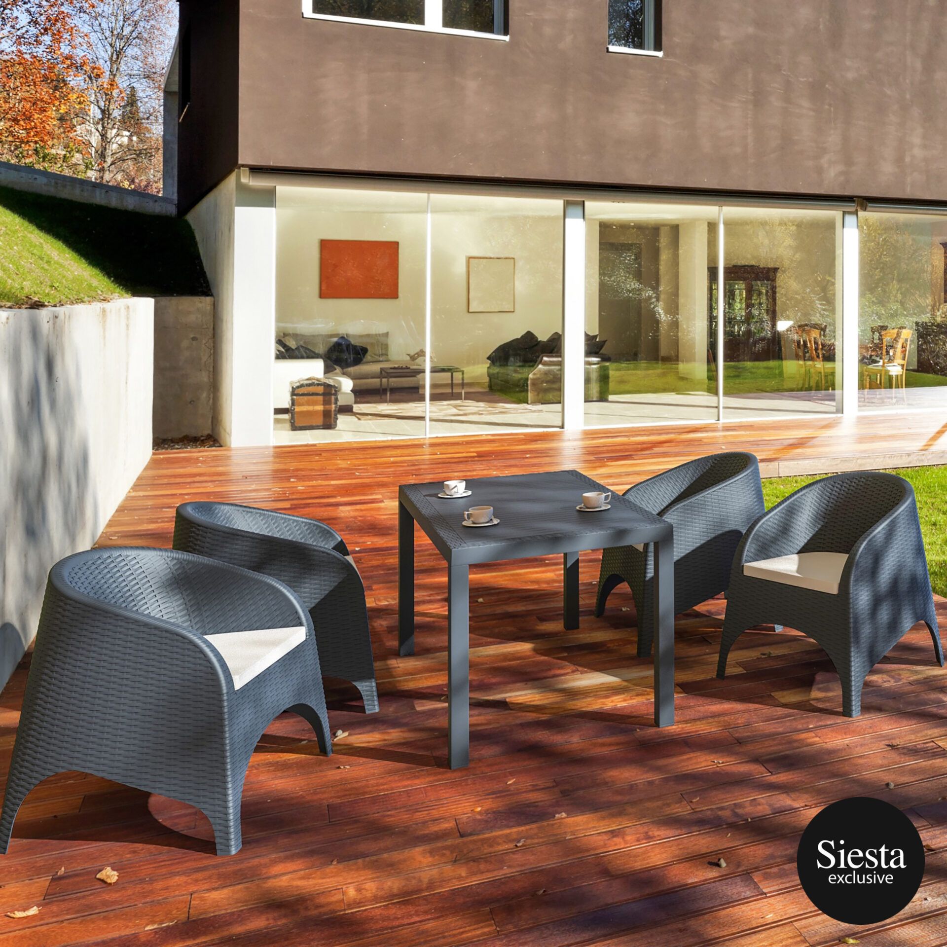 5 Piece Outdoor Tub Chair Setting Aruba Armchair Torstar Able Office Furniture