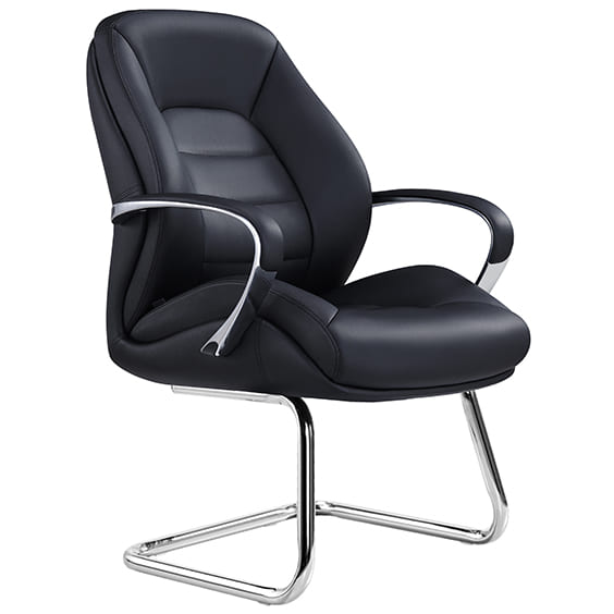leather hospitality chair with arms