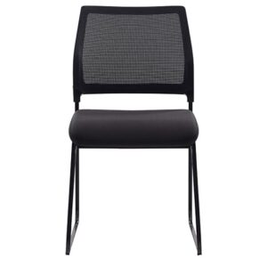 front view of sled base mesh back chair