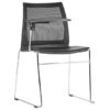 hospitality mesh back chair with right tablet arm