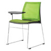 hospitality mesh back chair with right tablet arm