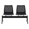 front view of mesh back Global Beam chairs 2 seaters