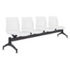 White Global beam chair 4 seaters