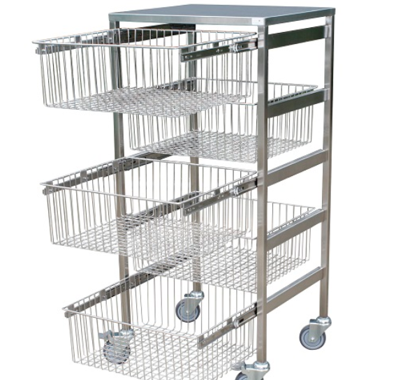 Stainless Steel Wire Basket Trolley Torstar Office Furniture